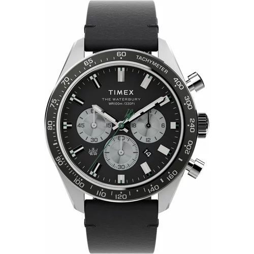 Timex Ročna ura Waterbury Dive Chronograph TW2V42500 Black