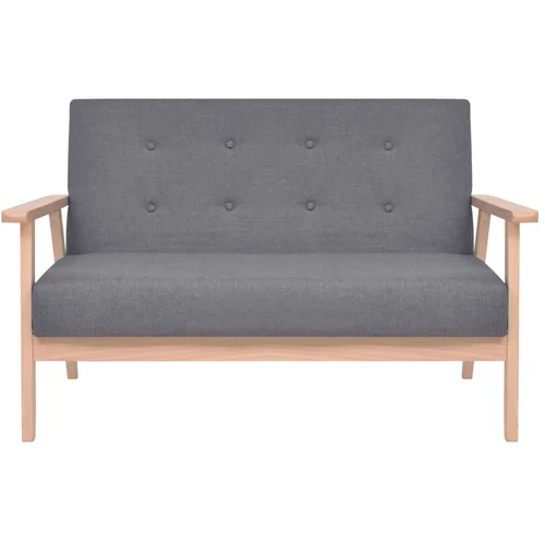 MAISON CHIC kavč - Sofa - Kanape dvosed iz blaga temno sive barve, (21727331)