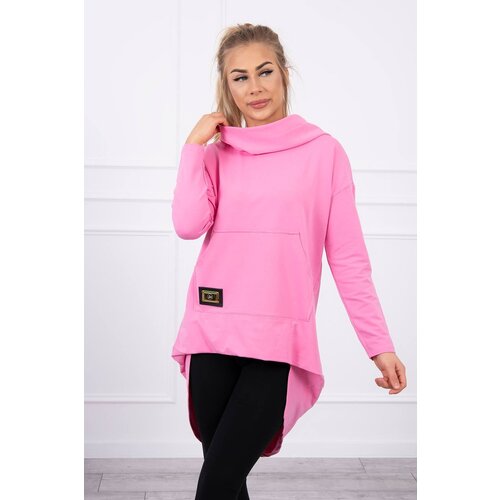 Kesi Pink hoodie with a long back Slike