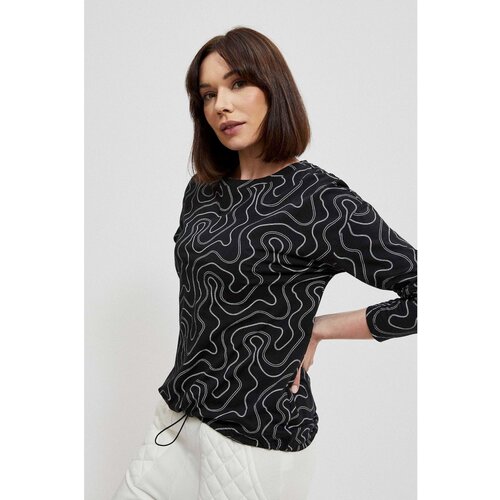 Moodo Long-sleeved blouse with a geometric pattern Slike