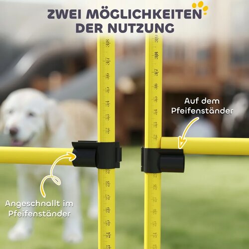  4-dijelni set za agility pse s 4 prepone i torbom za no&amp;scaron;enje za trening preskakanja žuti Slike