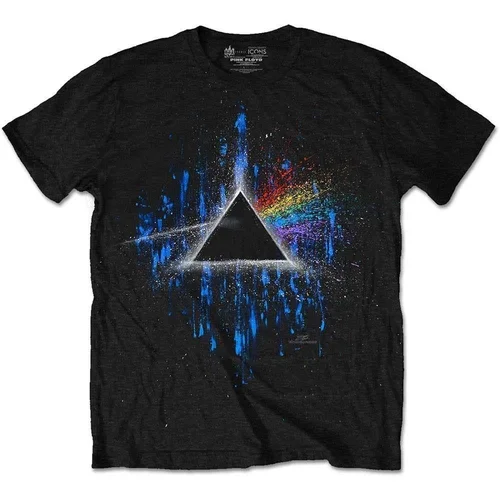 Pink Floyd Košulja Dark Side of the Moon Blue Splatter XL Plava