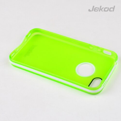 Jekod silikonski ovitek Apple iPhone 6 (4,7&amp;quot;) TPU/T prozorno zelen z okvirjem + Za&amp;scaron;čitna folija Slike
