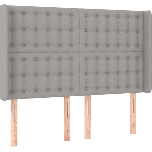  Uzglavlje s u&amp;scaron;ima svjetlosivo 147x16x118/128 cm od tkanine Slike
