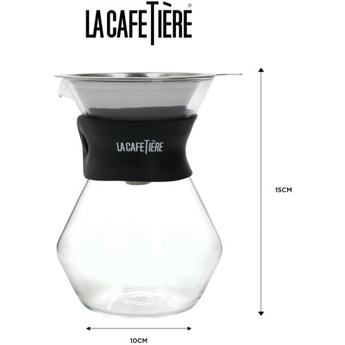 Kitchen Craft Vrč za kavo iz borosilikatnega stekla s filtrom iz nerjavečega jekla 0,4 l La Cafetiere - Kitchen Craft Cene