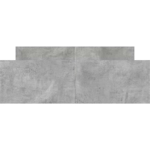  Kreveta s uzglavljem i podnožjem boja betona 135x190 cm Slike