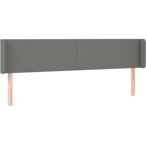  Uzglavlje s u&amp;scaron;ima tamnosivo 203x16x78/88 cm od tkanine Slike