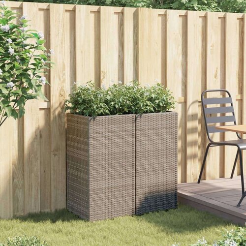 vidaXL Vrtne sadilice 2 kom siva 40 x 40 x 80 cm od poliratana Cene