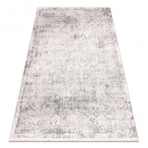 RugsX DISTIN 0200A siva / svetlo siva / bela moderna preproga - Rombov, okvir, vintage, resice 160x230 cm, (22117569) Cene