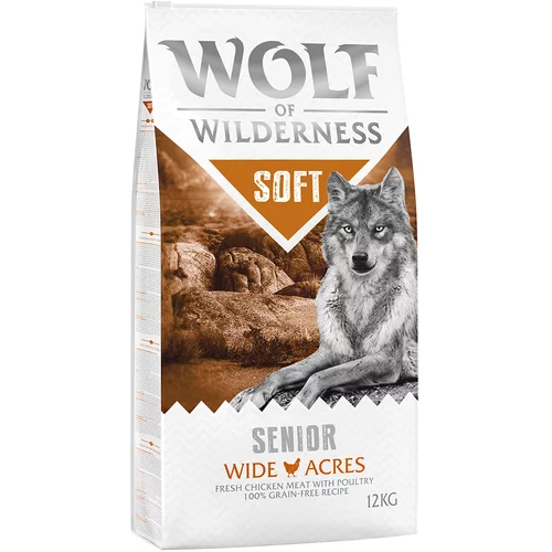 Wolf of Wilderness Varčno pakiranje "Soft" 2 x 12 kg - SENIOR Wide Acres - piščanec