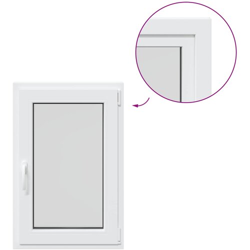  Prozor za podrum RISOR 60 x 80 cm PVC i staklo Bijela Slike