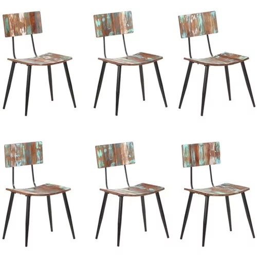  Jedilni stoli 6 kosov iz trdnega predelanega lesa