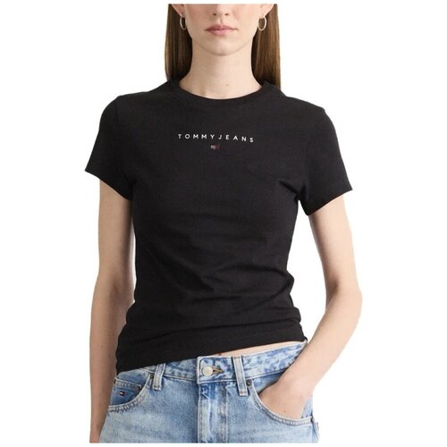 Tommy Jeans Majice &amp;amp; Polo majice DW0DW21550 Črna Slike