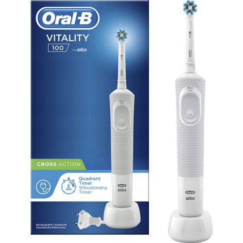 Braun Oral-B Vitality 100 Cross Električna četkica za zube Easy Clean, Bijela Cijene
