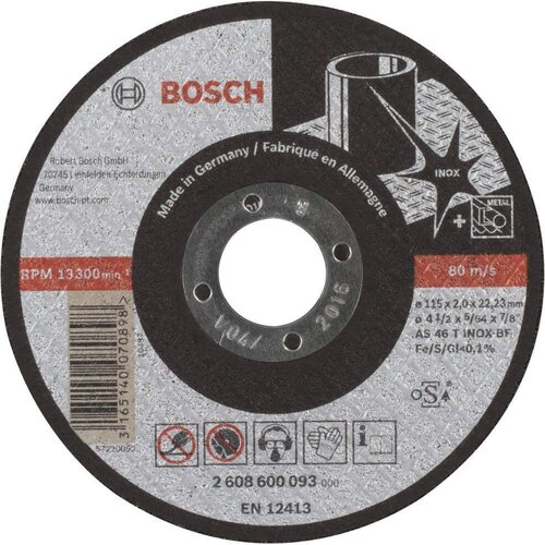 Bosch rezna ploča ravna Expert for Inox AS 46 T INOX BF, 115 mm, 2,0 mm - 2608600093 Cene