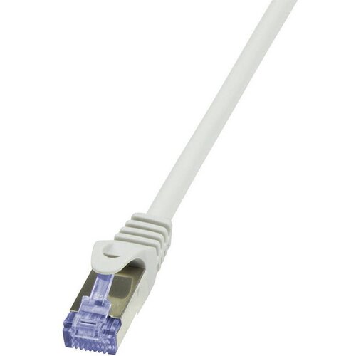 Logilink CQ3032S RJ45 omrežni kabel\, Patch kabel CAT 6a S/FTP 1.00 m siva ognjevaren\, z za&scaron;čitnim zapornim zatičem 1 kos, (20418480) Cene