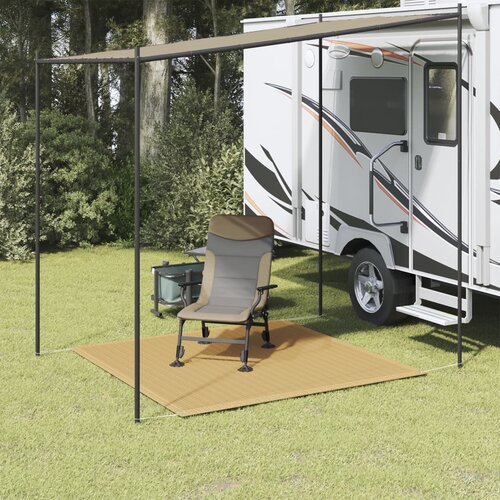 vidaXL Tepih za šator boja pijeska 250 x 250 cm HDPE Cijene