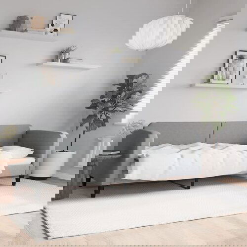 VidaXL Raztegljiva postelja svetlo siva 80x200 cm blago Slike