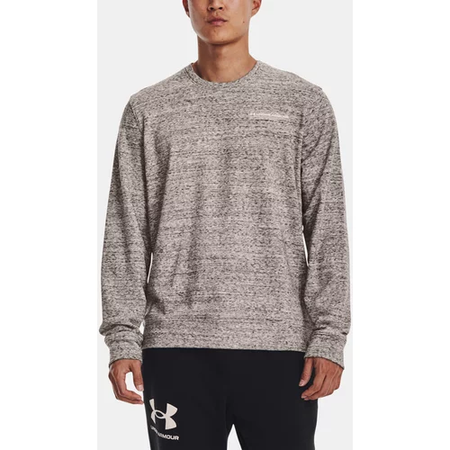 Under Armour UA Rival Terry Logo Crew Pulover Siva