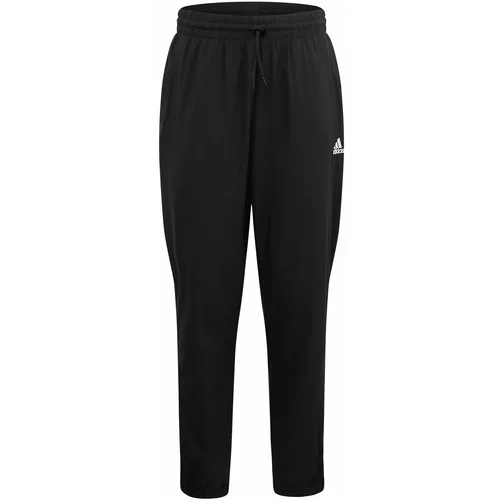 ADIDAS SPORTSWEAR Športne hlače 'Aeroready Essentials Stanford Elastic Cuff Small Logo' črna / bela