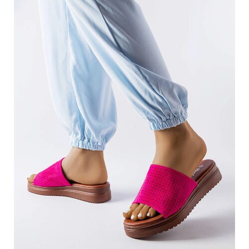 Gemre Dark pink sandals with openwork upper Idabel Cene