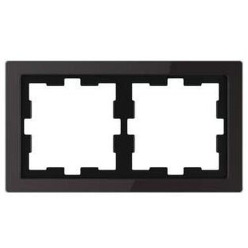 Merten ov okvir 2gang onyxsw D-Life glass MEG4020-6503, (21224735) Slike