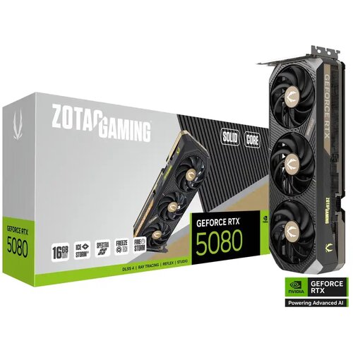Zotac grafička karta gaming geforce rtx 5080 solid core 16GB DDR7 256 bit 3xDP/HDMI Slike