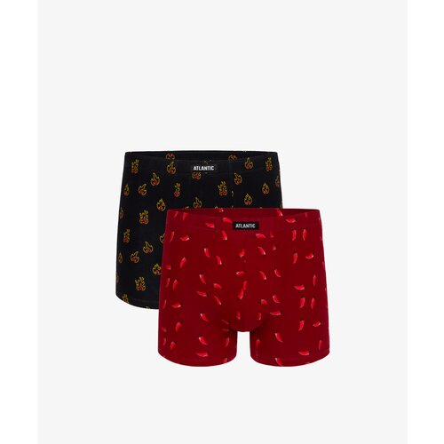 Atlantic Men&amp;#039;s boxers 2Pack - burgundy/black Slike