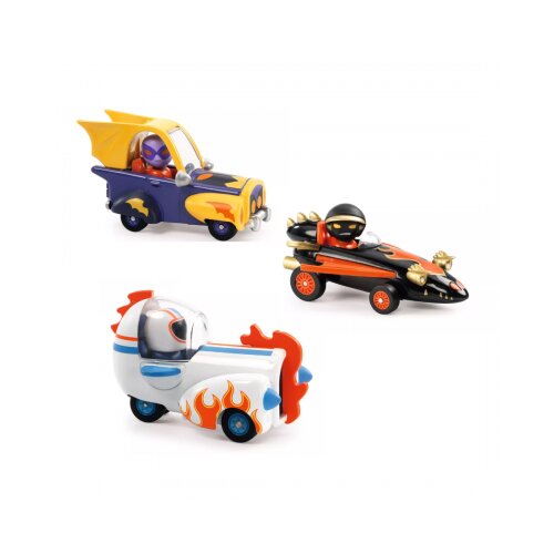 Djeco Komplet Crazy Motors - Dingo Mobile + Astro Rocket + Dragon Fire Cene