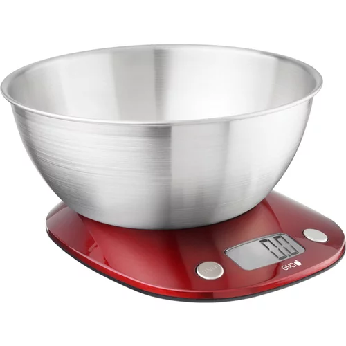 Eva digitalna kuhinjska tehtnica s posodo 1g-5kg, rdeča, ino