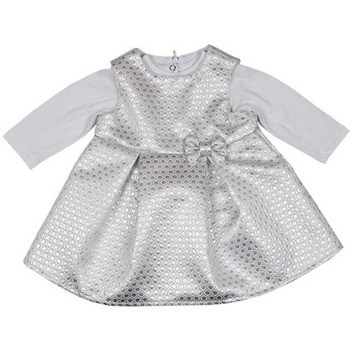 Modna kućica Dizzy Svečana haljina za bebe u kompletu s pamučnim bodijem Srebrna 570835SR Slike