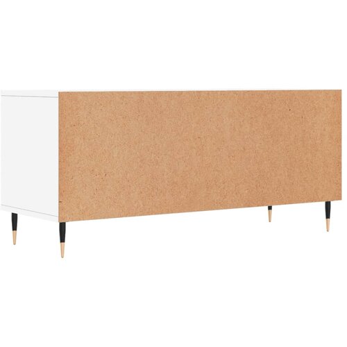  TV ormarić bijeli 100 x 34,5 x 44,5 cm od konstruiranog drva Bijela Slike