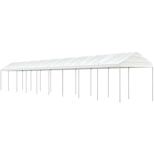 VidaXL Paviljon s streho bel 20,07x2,28x2,69 m polietilen Slike