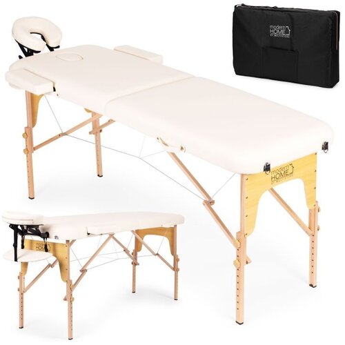 Modern Home Drveni masažni i rehabilitacioni sto, 2-sekcioni, sklopivi u kofer + torba - Cene