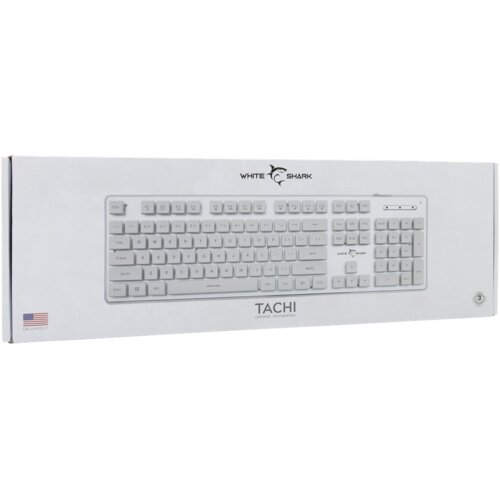 WHITESHARK Tachi GK-003241 gaming tipkovnica, US, bijela Slike