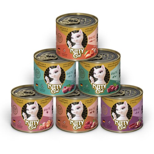  Ekonomično pakiranje Kitty Cat Adult Pate 24 x 200 g - Mje&scaron;ovito pakiranje II (6 vrsta) Cijene