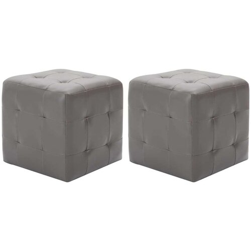 vidaXL Nočne omarice 2 kosa umetno usnje 30x30x30 cm sive Cene