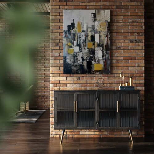Styler Slika z ročno naslikanimi elementi 70x100 cm Cityscape &amp;ndash; Slike
