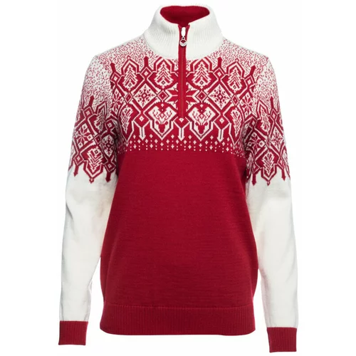 Dale of Norway Winterland Womens Merino Wool Sweater Raspberry/Off White/Red Rose S Jumper