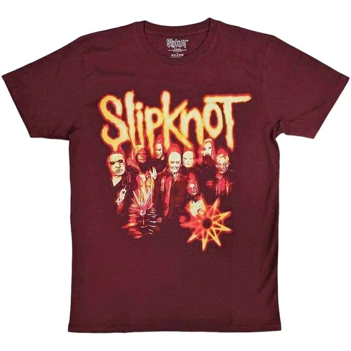 Slipknot Košulja The End So Far Group Photo Tribal S Nonogram Unisex Maroon Red S