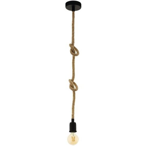 Eglo Rampside viseća lampa E27, visina 138 cm, crna/konop, 43256 Cene