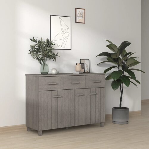 vidaXL Komoda svjetlosiva 113 x 40 x 80 cm od masivne borovine Cene