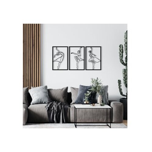 Opviq Zidna dekoracija Zumra, 123x55 cm, 1,2 mm, crna Slike