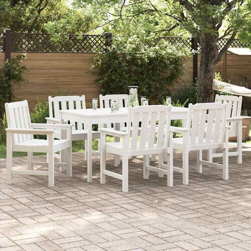  Vrtna stolica 6 pcs Bijelo 65.5 x 59 x 88 cm Polietilen Cijene