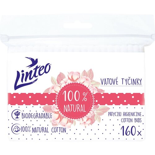 Linteo Natural Cotton Buds vatne paličice v vrečki 160 kos Cene