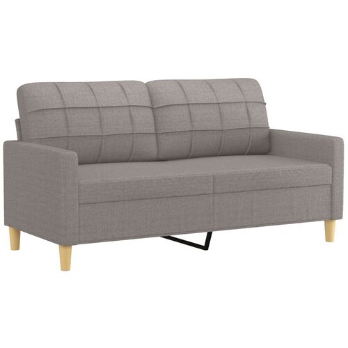VidaXL Dvosjed od tkanine smeđesivi 140 cm Slike