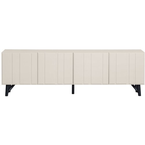 WOOOD Kremno bela TV omarica iz masivnega bora 181x56 cm Miller &amp;ndash; Slike