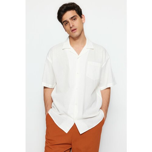 Trendyol Shirt - White - Oversize Cene