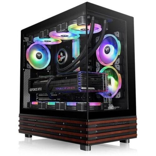 Thermaltake View 270 Plus WSARGB, Mid Tower,tempered glasswood, 3xARGB fans, VGA: 420mm Cijene
