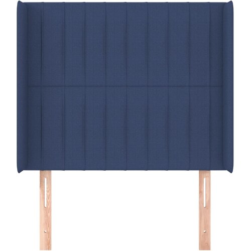  Uzglavlje s u&amp;scaron;ima plavo 83x16x118/128 cm od tkanine Slike